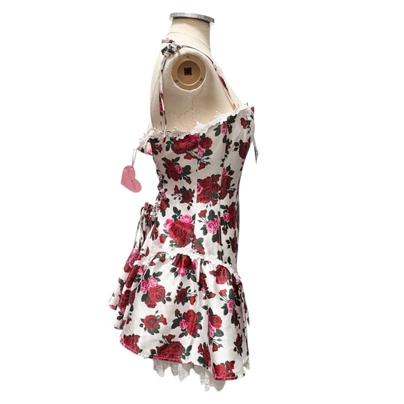 NEW Sugar Thrillz Scandal Sheet Taffeta Dress Floral Print Size XL - Picture 5 of 11